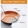KOCH SYSTEME 8'' Copper Nonstick Frying Pan with Lid, Scratch Resistant Ceramic Coating, Oven and Dishwasher Safe - 2 of 4