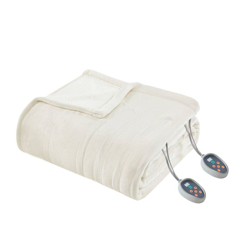 Reversible Ultra Soft Plush Electric Heated Blanket with Bonus Automatic Timer, 1 of 10