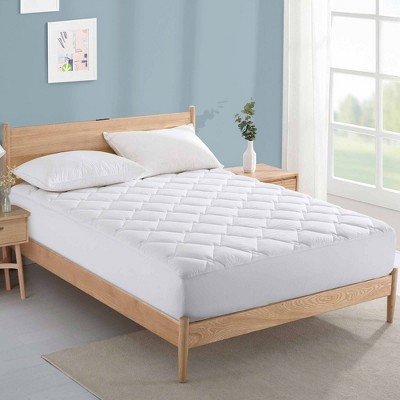 Peace Nest Quilted Down Alternative Mattress Pad White Cotton
