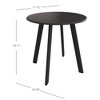 DOMETOUR 17.7x18 Inches Outdoor Side Table, Patio Round Steel End Table Small Accent Table for Patio Balcony Bedroom Living Room - 2 of 4