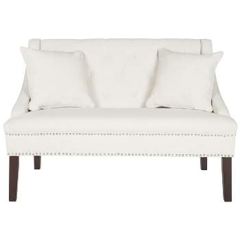 Zoey Settee with Silver Nailheads  - Safavieh