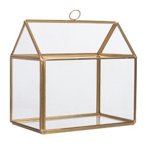 Transpac Glass/Metal Black Terrarium House Home Decorations Spring - 1 of 1