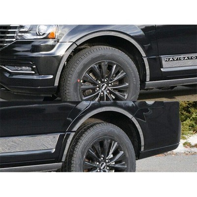 QAA is Compatible with 2015-2017 Lincoln Navigator 12 Piece Stainless Wheel Well Accent Trim, 1.5" Width WQ55655
