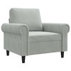 vidaXL Sofa Chair Accent Upholstered Club Armchair for Living Room Velvet - 4 of 4