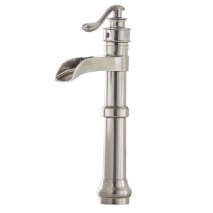 BWE Waterfall Single Hole Single-Handle Vessel Bathroom Faucet With Pop-up Drain Assembly - 1 of 4