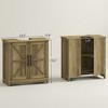 Farmhouse Pedestal Sink Storage Cabinet, Bathroom Sink Cabinet with 2 Barn Doors and Adjustable Shelf - 3 of 4