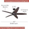 Luminance Kathy Ireland Home Euclid Ceiling Fan 56" with 4-Speed Wall Control, 5 Reversible Blades, Oil Rubbed Bronze - 2 of 4