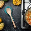 Omniware Simsbury Spoon Rest, 8.25" - Stoneware Utensil Holder with Lead-Free Glaze - Arched Handle, Heat-Resistant, Dishwasher Safe (Turquoise) - 4 of 4