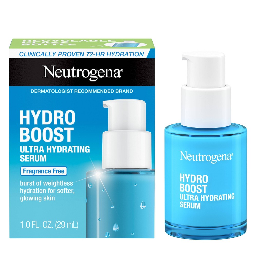 Photos - Cream / Lotion Neutrogena Hydro Boost Hyaluronic Acid Face Serum - Fragrance Free - 1.0oz 