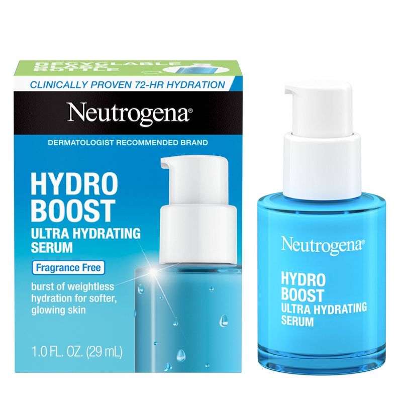 Neutrogena Hydro Boost Hyaluronic Acid Face Serum - Fragrance Free - 1.0oz, 1 of 11