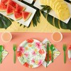 Blue Panda 144 Pieces Disposable Hawaiian Luau Dinnerware Set, Tropical Party Supplies (Serves 24) - 2 of 4