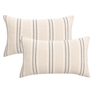 REGALWOVEN Stripe Soft Cozy Decorative Casual Farmhouse Pillow Cases 2 Pcs - 1 of 4