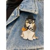 Wrapables Acrylic Fashion Brooch Pin for Sweaters, Coats, Scarves, and Bags, Cool Doggy - 4 of 4