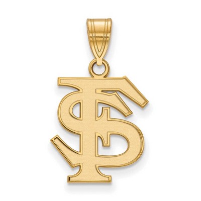 Black Bow Jewelry 14k Yellow Gold Florida State Seminoles NCAA Medium Pendant