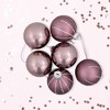 Northlight Shiny and Matte Christmas Glass Ball Ornaments - 2.25" (55mm) - Pink - 24ct - 2 of 4