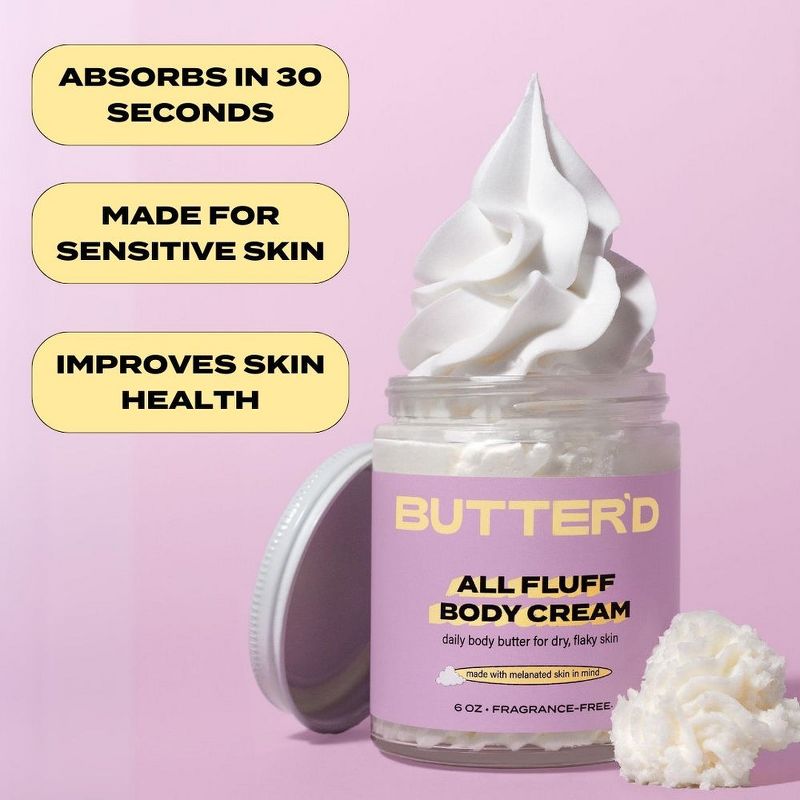 Butter'd All Fluff Fragrance-Free Body Cream -4 fl oz., 4 of 5