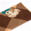 Slickblue Teddy Bear Coral Fleece Mini Throw Blanket - Soft & Cozy, 27.6" x 38.6", Machine Washable, Brown/Yellow - 2 of 4