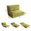 MAXYOYO Bean Bag Sofa Bed - Corduroy Floor Sofa with Washable Cover, Green - 3 of 4