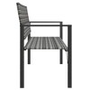 vidaXL Loveseat Settee Bench Outdoor Wicker Loveseat Rattan Chair Poly Rattan - Gray No Cushion - 4 of 4