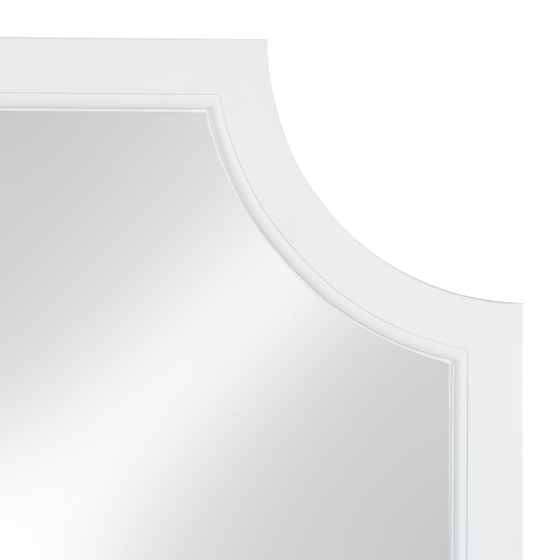 Kate and Laurel Hogan Wood Framed Mirror with Scallop Corners, 5 of 12