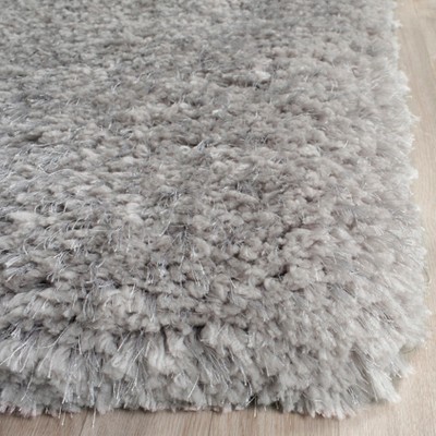 Silver Tufted Handmade Reversible Shag Area Rug 8' x 10'