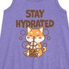 Girls' - Instant Message - Stay Hydrated Shiba Inu Graphic Sleeveless Aline Dress - 2 of 4