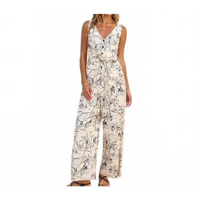 Women's Drawing Print Jumpsuit - DRESS FORUM