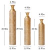 Infurnic Decorative Vases 3PCS Twigs Dried Flowers Antique Worn Vases, High Independent Stand for Living Room, Entryway, Gold, 5.91"*4.92"*33.86 - 3 of 4