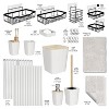 Bathroom Accessories Set with Shower Caddy and Bath Rugs - 27PC Bathroom Accessory Set with Shower Caddies & Bath Rugs, Shower Curtain Set - 2 of 4