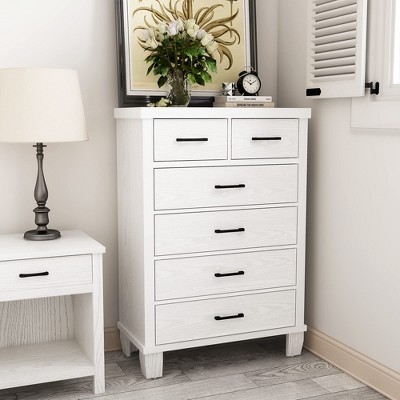 Jojoka 6 Drawers Dresser for Bedroom, 45" Tall Grey Chests of Drawers with Storage