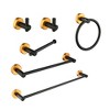 Wall-Mount 6-Piece Towel Rack Set - 2 of 4