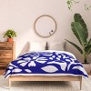 Deny Designs 3pc Full/Queen DorisciciArt Indigo Boho Floral Comforter and Pillow Sham Set Blue: Non-Woven, Machine Washable, Abstract Design - 3 of 4