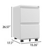 2 Drawer Mobile File Cabinet with Lock,Under Desk Metal Filing Cabinet,Rolling Filing Storage Cabinet Files Storage Cabinet for Office Home - 2 of 4