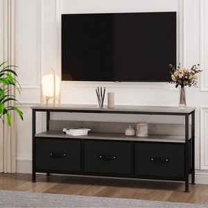 Entertainment Center with Storage, 55 Inch Small TV Stand with Drawers and Shelves, TV & Media Console Table Furniture for Living Room, Bedroom - 1 of 4