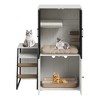 COZONY 41" Tall Cat Litter Box Enclosure for 2 Cats — Double Cat House with Storage, Hammock, Metal Mesh Door & Multifunctional Furniture - 4 of 4