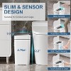 Aoibox 2 Pack 2.7 Gal Bathroom Trash Can with Lid, Automatic Touchless Smart Garbage Can, Slim Motion Sensor Waterproof Plastic Bin for Kitchen Toilet - 3 of 4