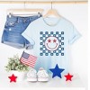 Simply Sage Market Women's Patriotic Smiley Stars Short Sleeve Graphic Tee - 3 of 3