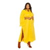 Slickblue Plus Size Shirt Dress with Unique Cape Sleeves – Stylish Comfort Wear in Black/Mustard, 1XL-3XL - 2 of 3
