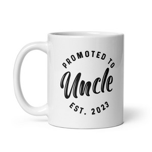 Crazy Dog T-Shirts Promoted to Uncle 2023 Mug Funny Family Baby Announcement Coffee Cup-11oz - 1 of 4