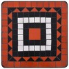 vidaXL Mosaic Side Table Terracotta and White Ceramic - 4 of 4