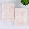 Cotton Modern Geometric Jacquard Soft Highly-Absorbent Bath Sheet Set of 2 by Blue Nile Mills - 2 of 4