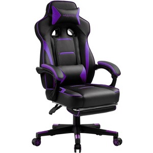 LUCKRACER Gaming Chair with Footrest High Back Computer Desk Chair Office Chair Purple - 1 of 4