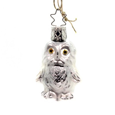 Inge Glas Young Snow Owl Ornament Wisdom  -  Tree Ornaments