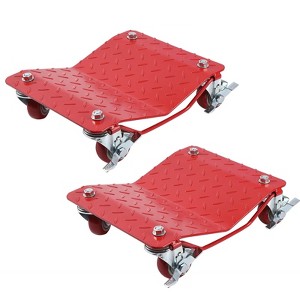 Wheel Dollies, Vehicle Positioning Car Dolly Set of 2 - Carbon Steel 360¡ã Rotational, 2700kg Capacity for Truck Motorcycle Boat - 1 of 4