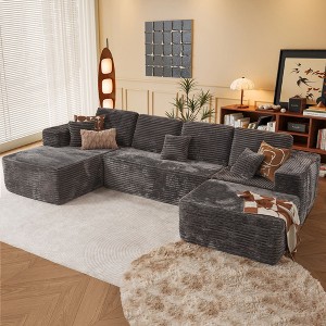 XIZZI Modular Sectional Sofa Couch, L/U-Shape Upholstered Couch, Modern Minimalist Couches for Living Room, Free Combination Deep Seat Corner Couch - 1 of 4