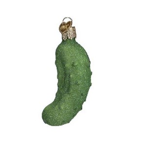 Old World Christmas Blown Glass Ornament for Christmas Tree, Glistening Pickle - 1 of 4