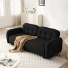 81"Cloud Sofa,Deep Seat Couch With Wooden Legs,3 Seater Sofa,Cloud Loveseat Lounge Sofa,Teddy Sofa For Living Room,Bedroom,Apartment,Office-Cuddlewood - 3 of 4
