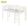 Luxystar Twin Loft Bed with Ladder, Bed Platform of Strengthened Slats for Kids‘ Room and Guest Room - 2 of 4
