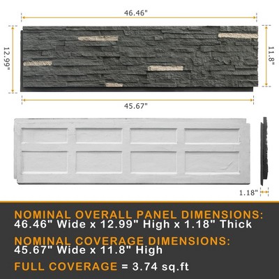 Tarzan Gray Faux Stone Polyurethane Decorative Wall Panels (6-Pack)
