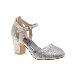 Badgley Mischka Toddler Girls Heel Dress Shoes with Bow Elegant Girls' Pumps, Low Heels, Flower Party, Wedding, Princess - 1 of 4